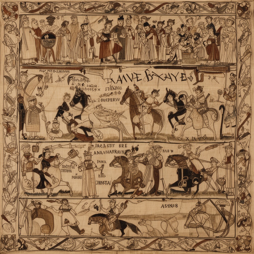 AI-generated illustration of Bayeux Tapestry