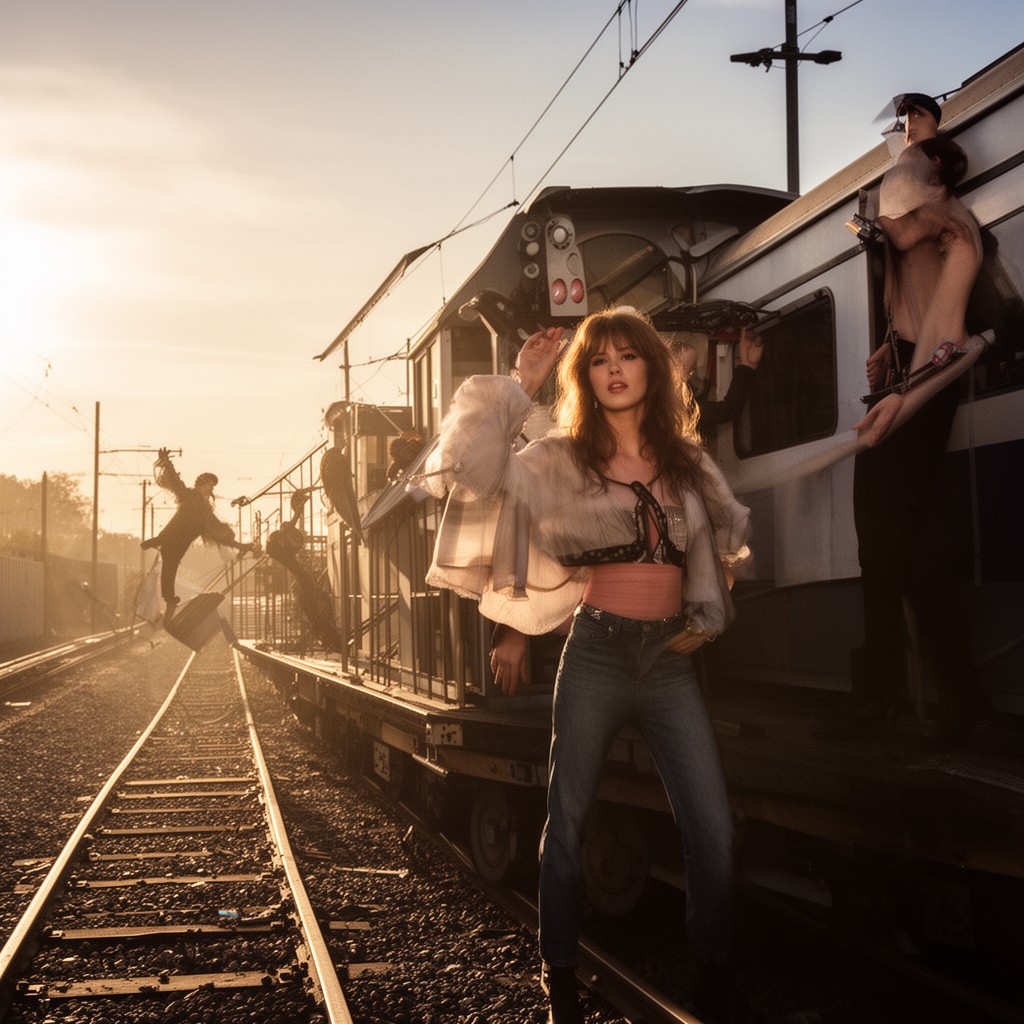 AI-generated illustration of Morning Train (Nine to Five)