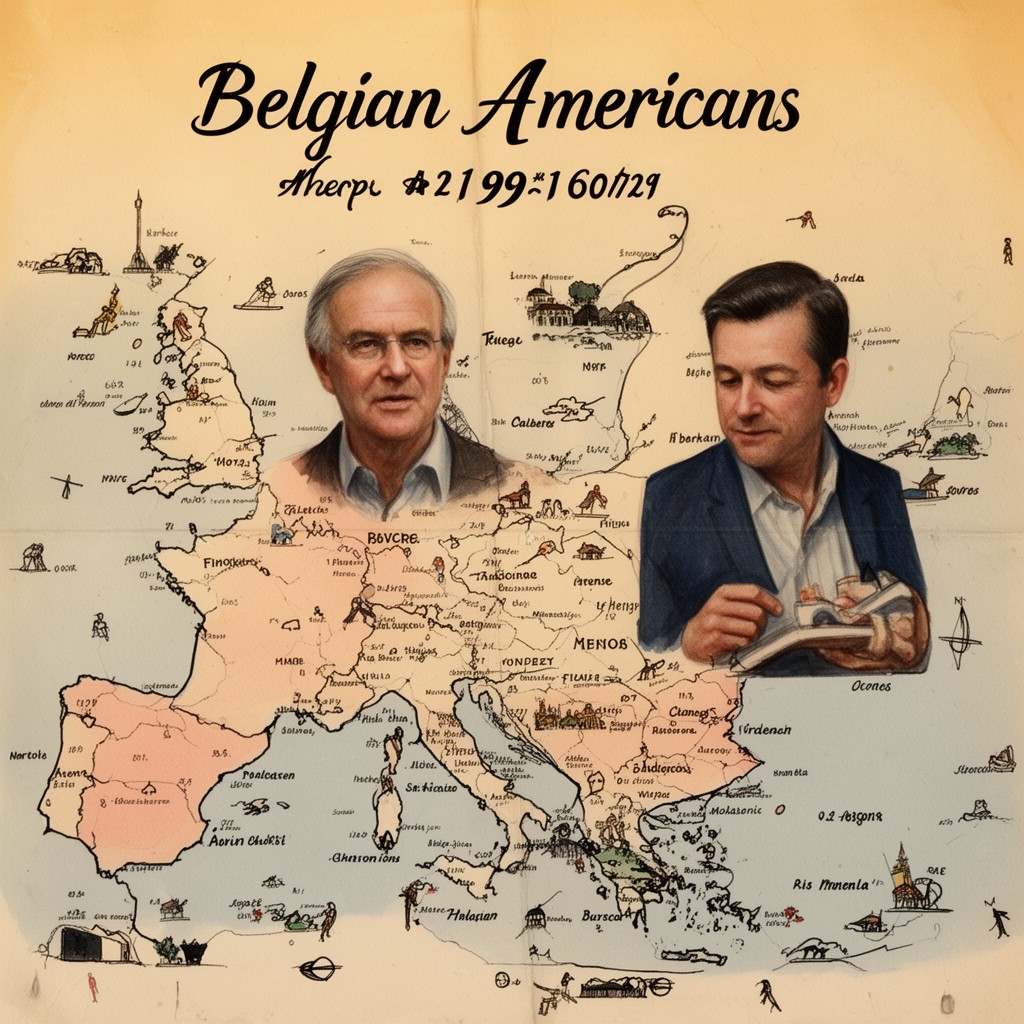 AI-generated illustration of Belgian Americans