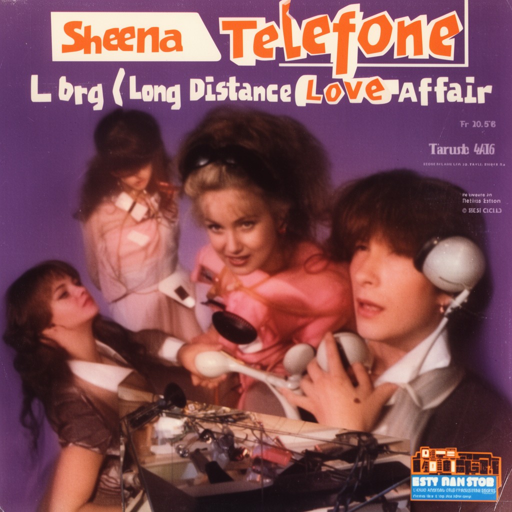 AI-generated illustration of Telefone (Long Distance Love Affair)
