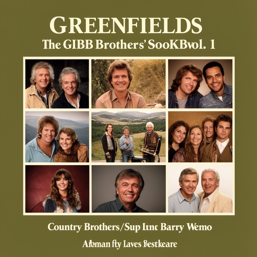 AI-generated illustration of Greenfields: The Gibb Brothers' Songbook, Vol. 1