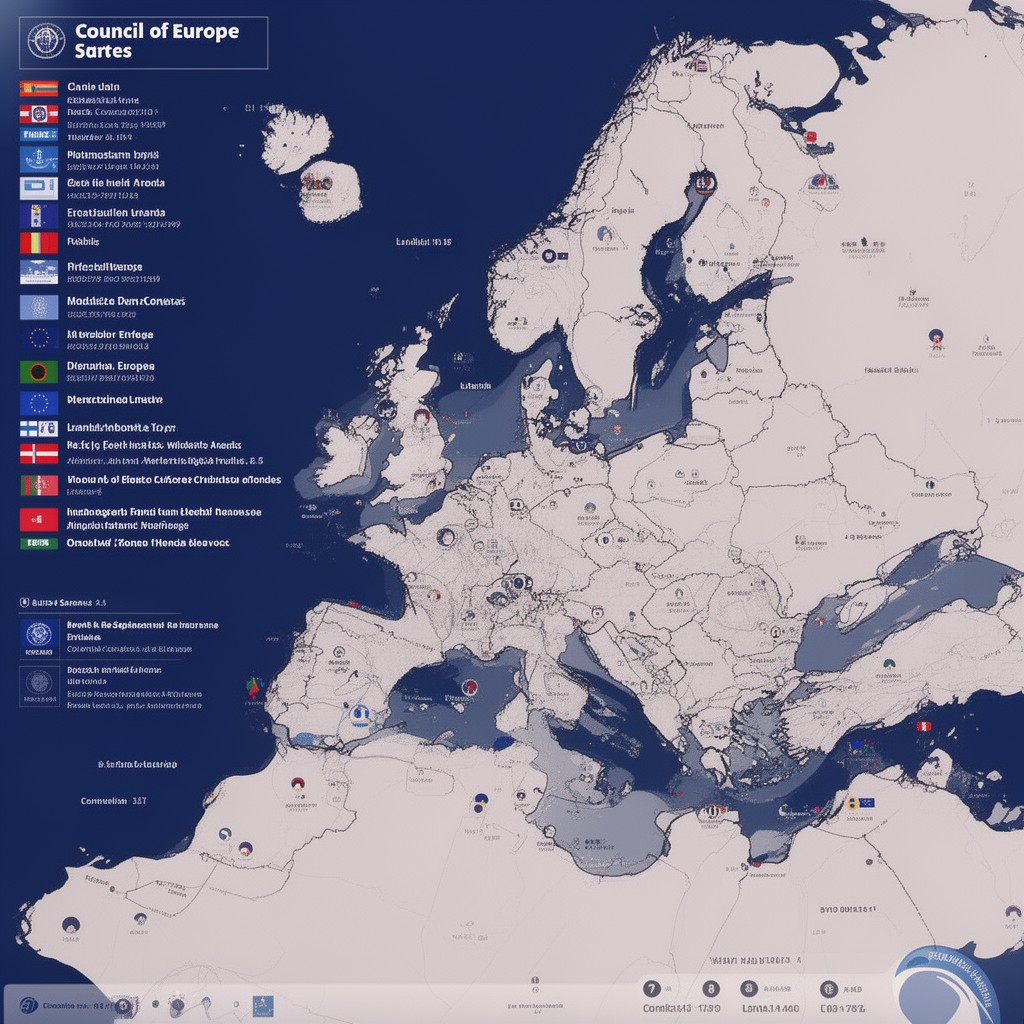 AI-generated illustration of Council of Europe member states