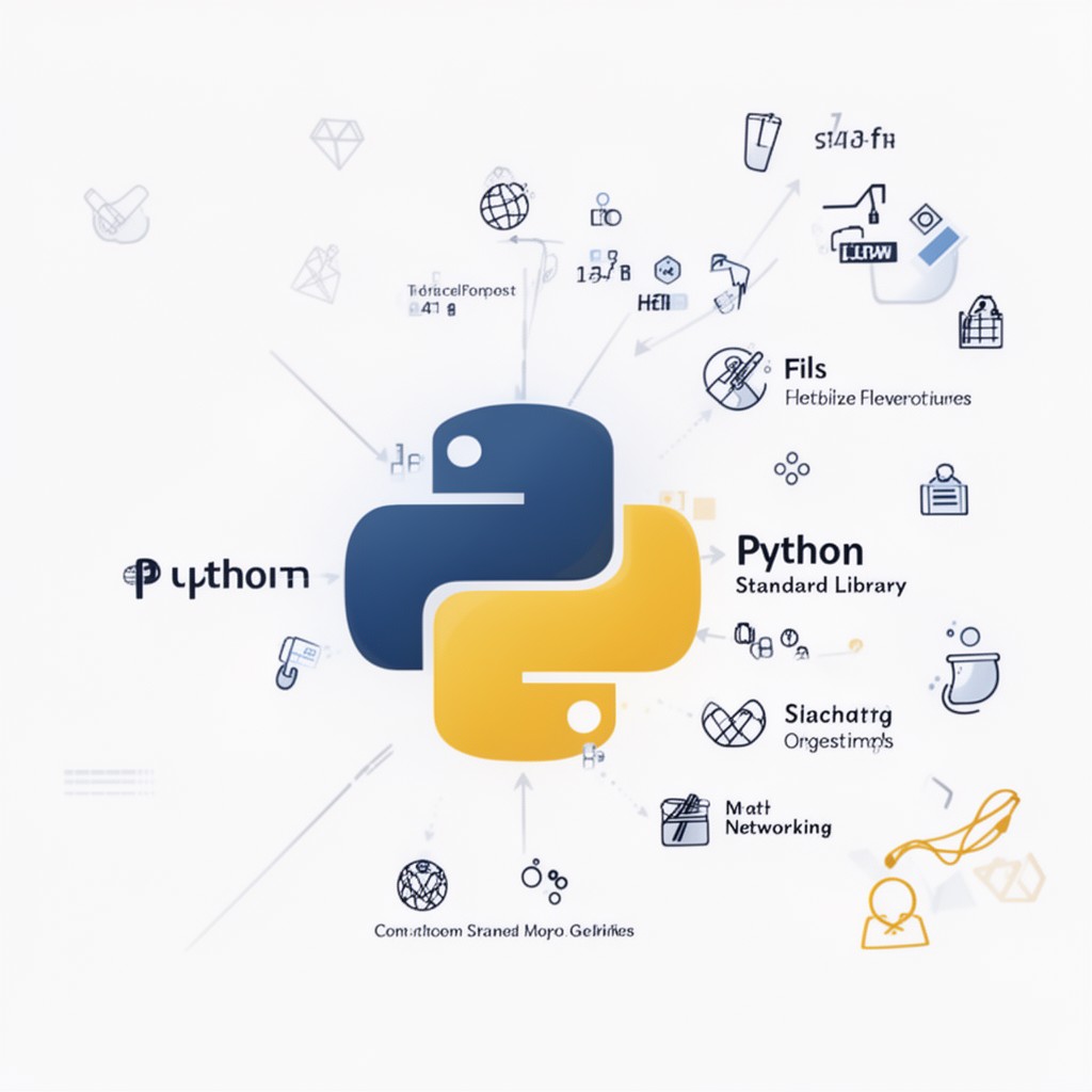 AI-generated illustration of Python standard library