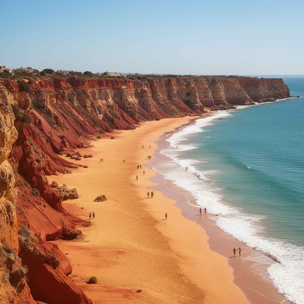 AI-generated illustration of Praia da Falésia