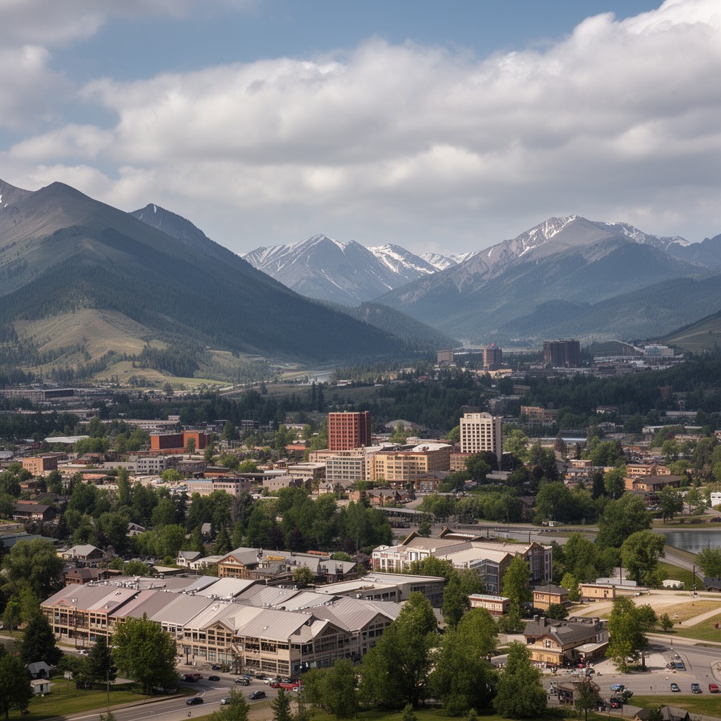 AI-generated illustration of Bozeman, Montana, United States