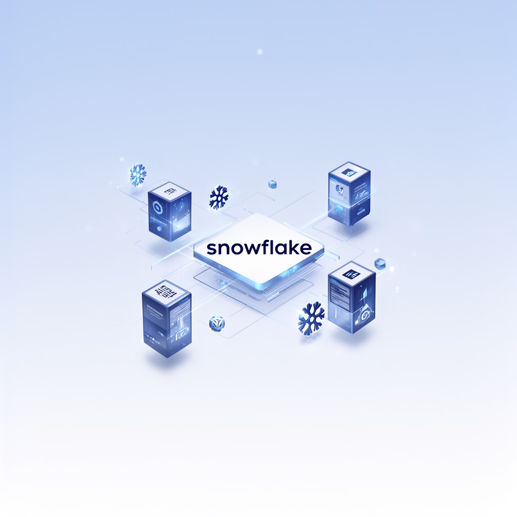 AI-generated illustration of Snowflake Data Cloud