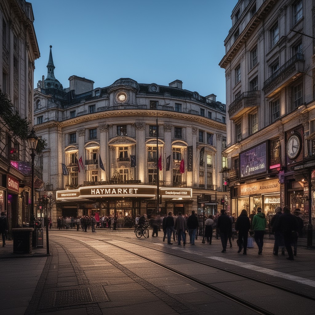 AI-generated illustration of Haymarket (street)
