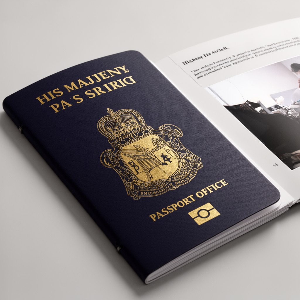AI-generated illustration of His Majesty's Passport Office