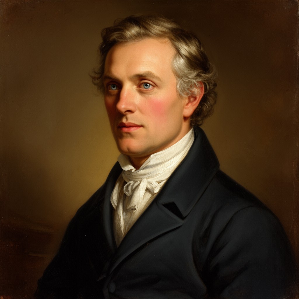 AI-generated illustration of William Irving