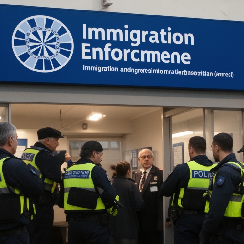 AI-generated illustration of Immigration Enforcement
