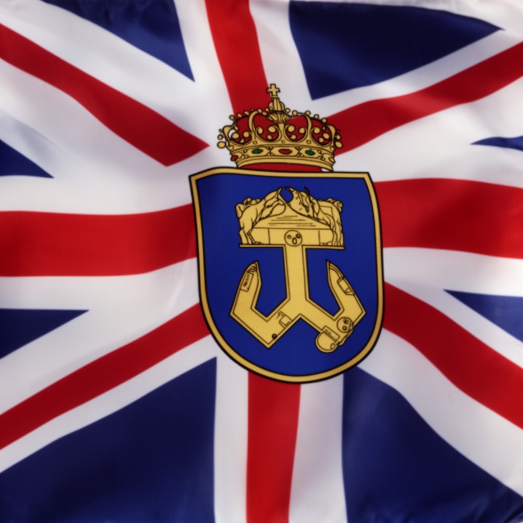 AI-generated illustration of Flag of the Lieutenant Governor of the Isle of Man