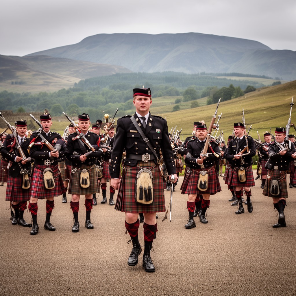 AI-generated illustration of Atholl Highlanders
