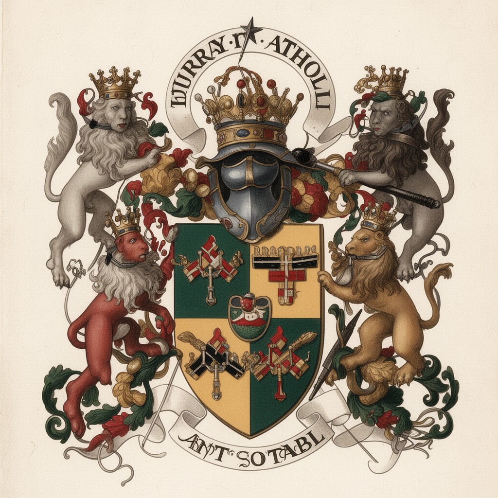 AI-generated illustration of Murray of Atholl arms