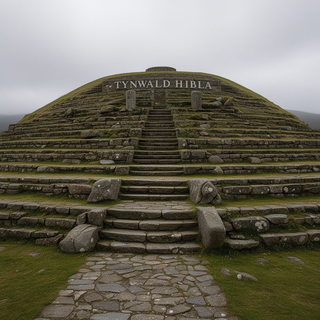 AI-generated illustration of Tynwald Hill