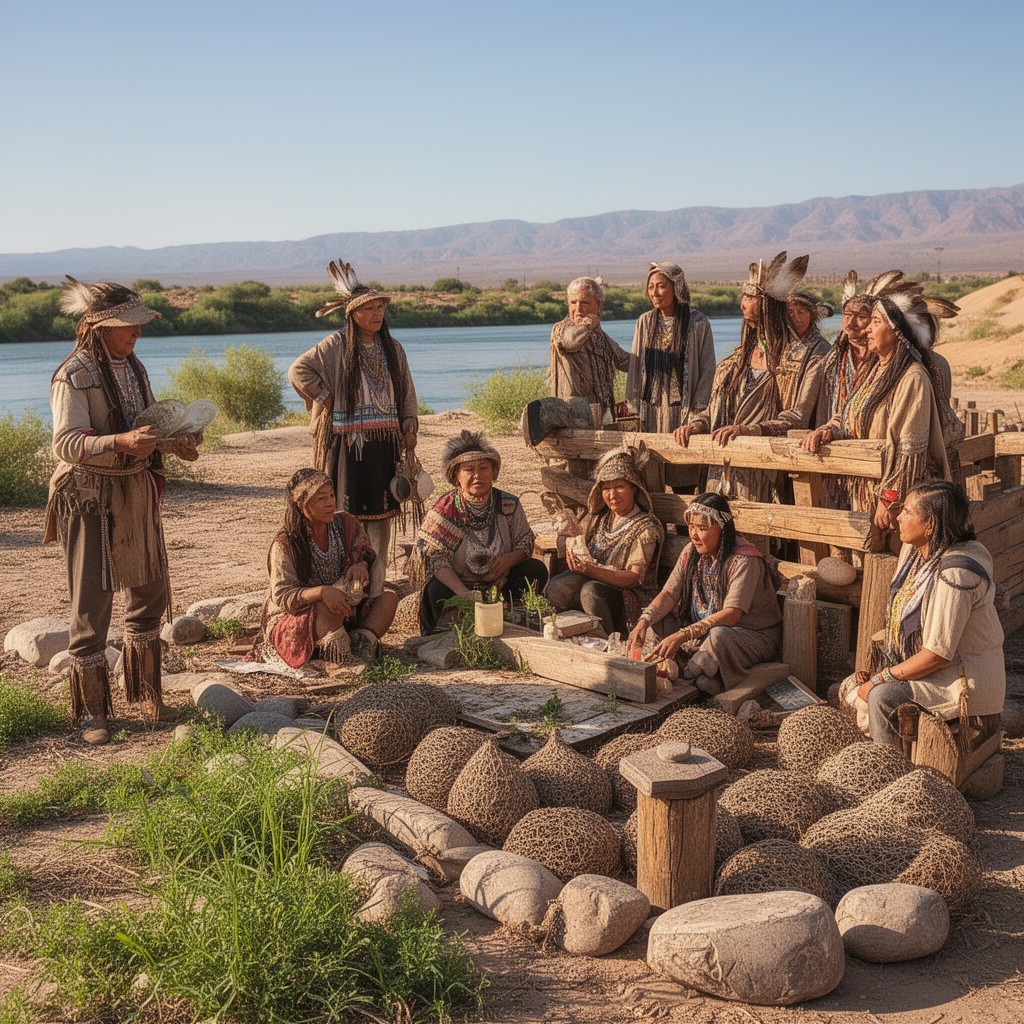 AI-generated illustration of Quechan people