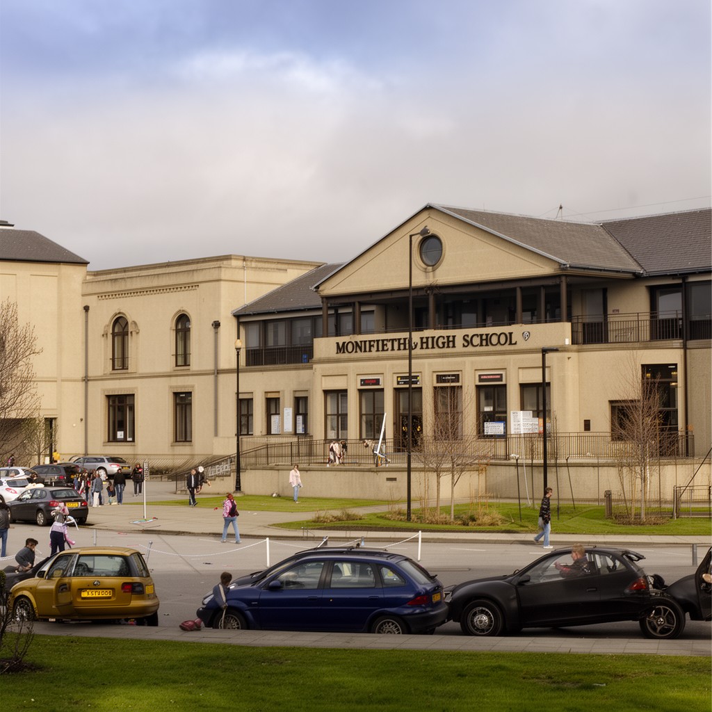 AI-generated illustration of Monifieth High School