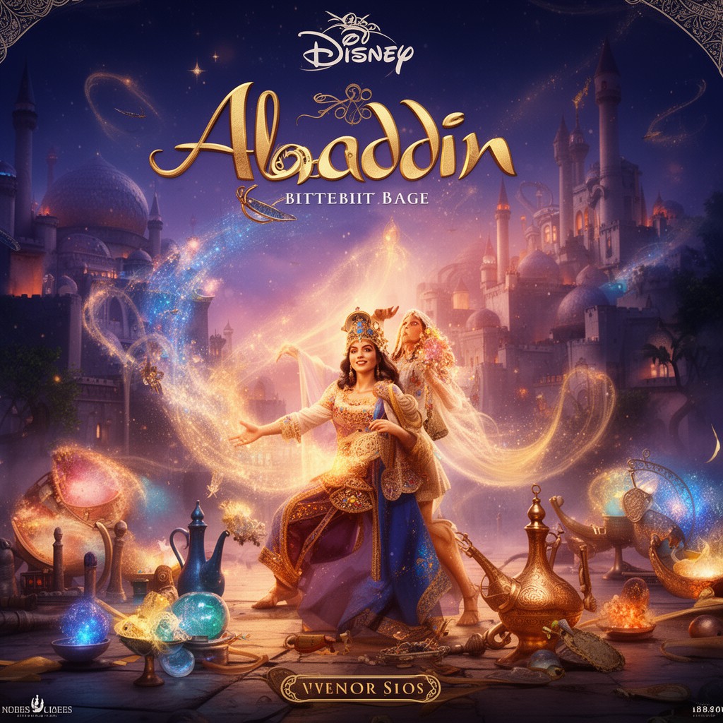 AI-generated illustration of Aladdin (2019 film)
