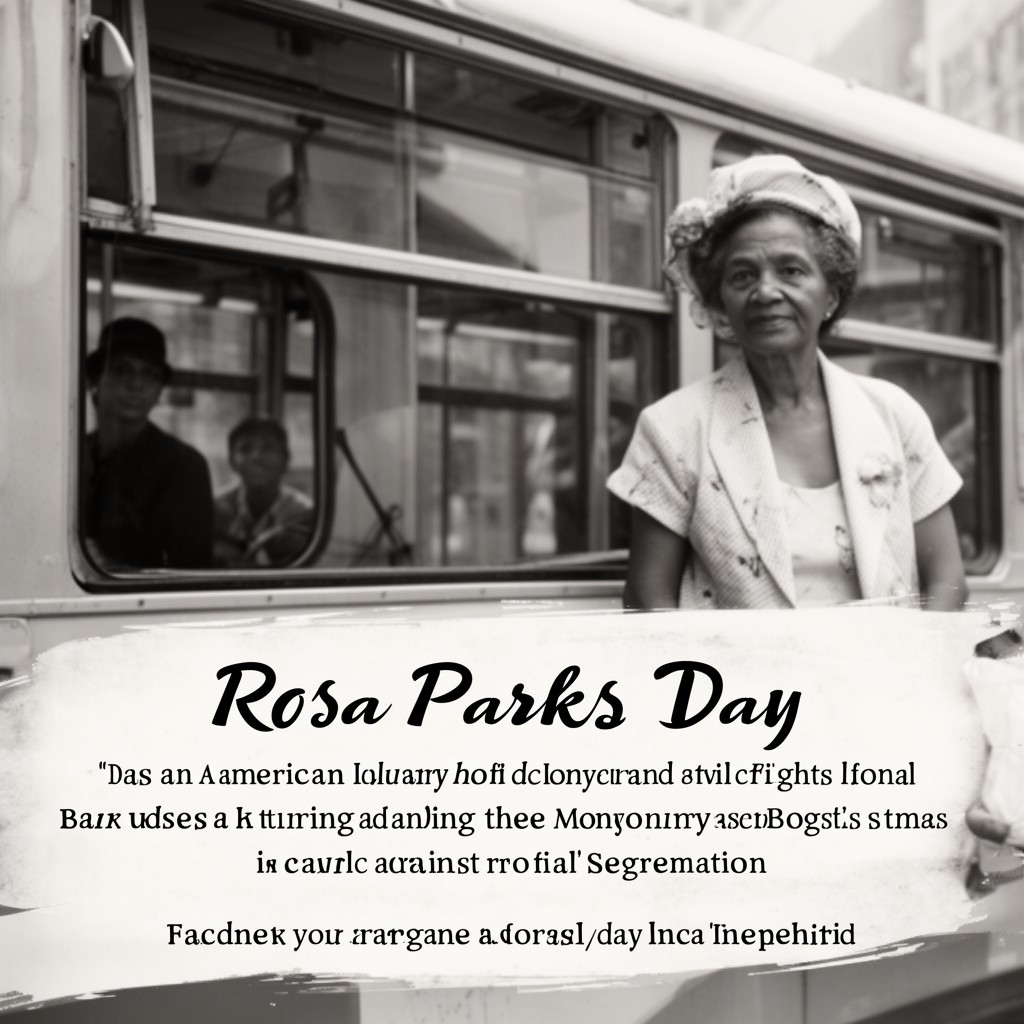 AI-generated illustration of Rosa Parks Day