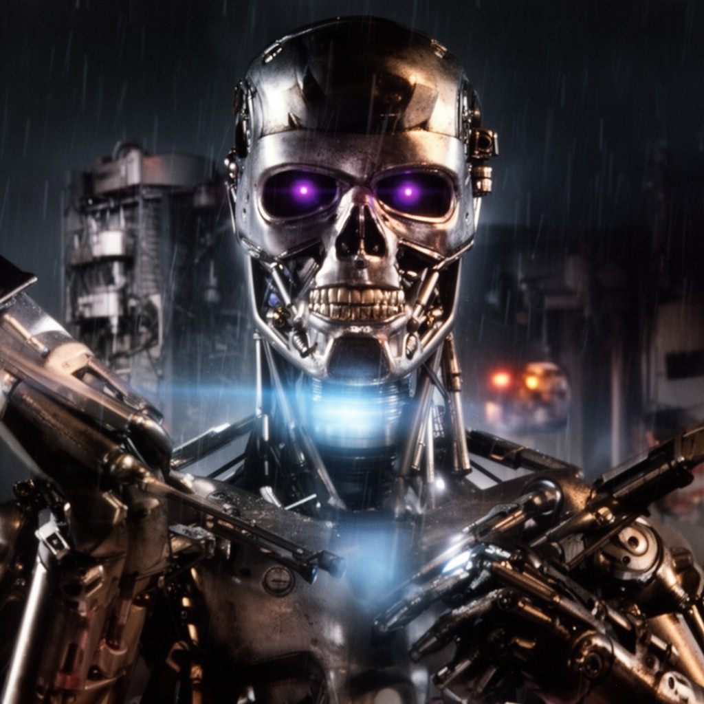 AI-generated illustration of Terminator 2: Judgment Day