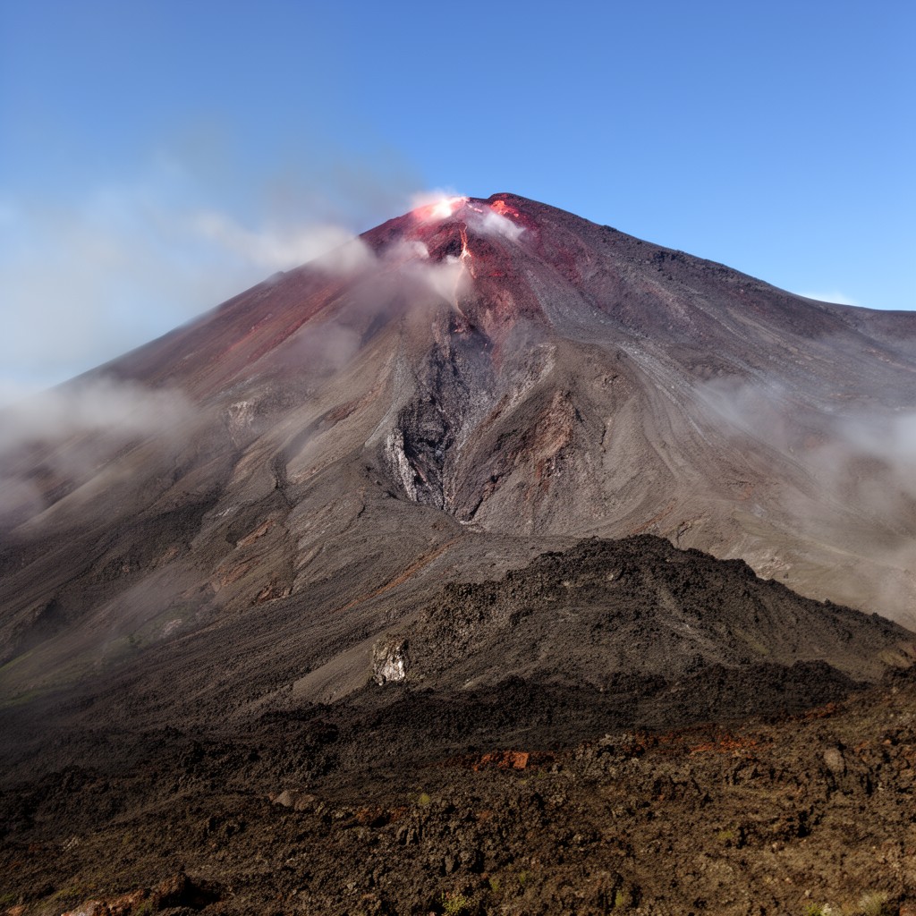 AI-generated illustration of La Soufrière