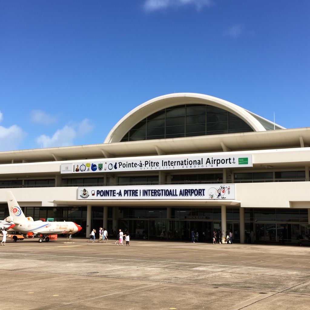 AI-generated illustration of Pointe-à-Pitre International Airport
