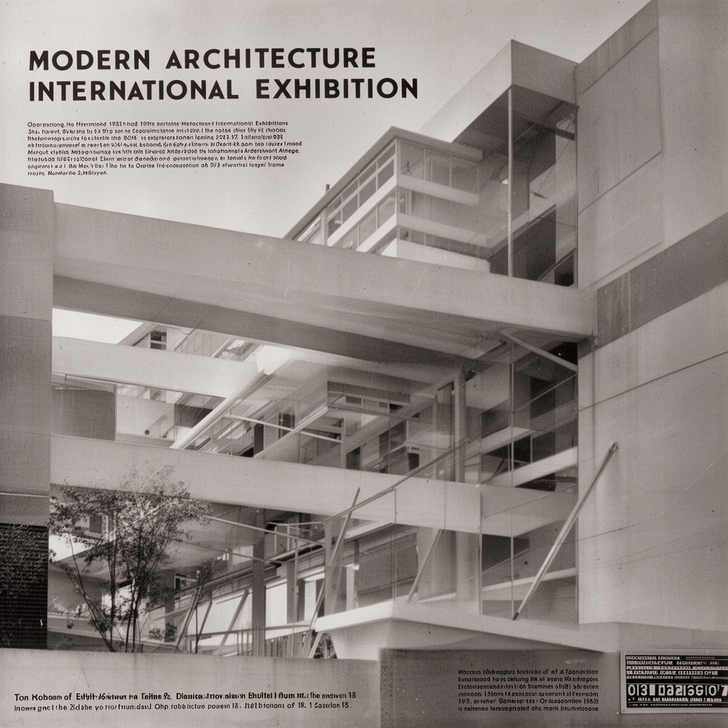 AI-generated illustration of Modern Architecture: International Exhibition