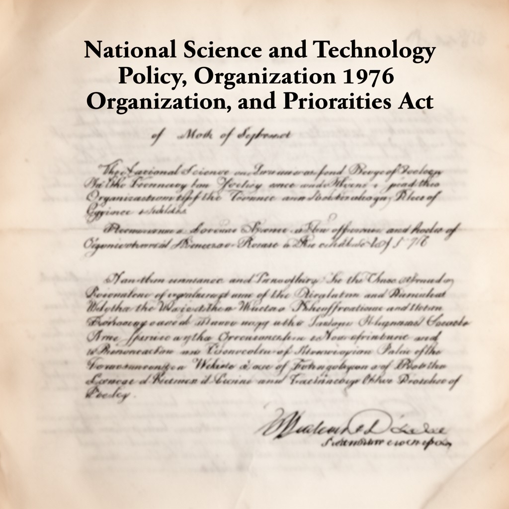 AI-generated illustration of National Science and Technology Policy, Organization, and Priorities Act of 1976