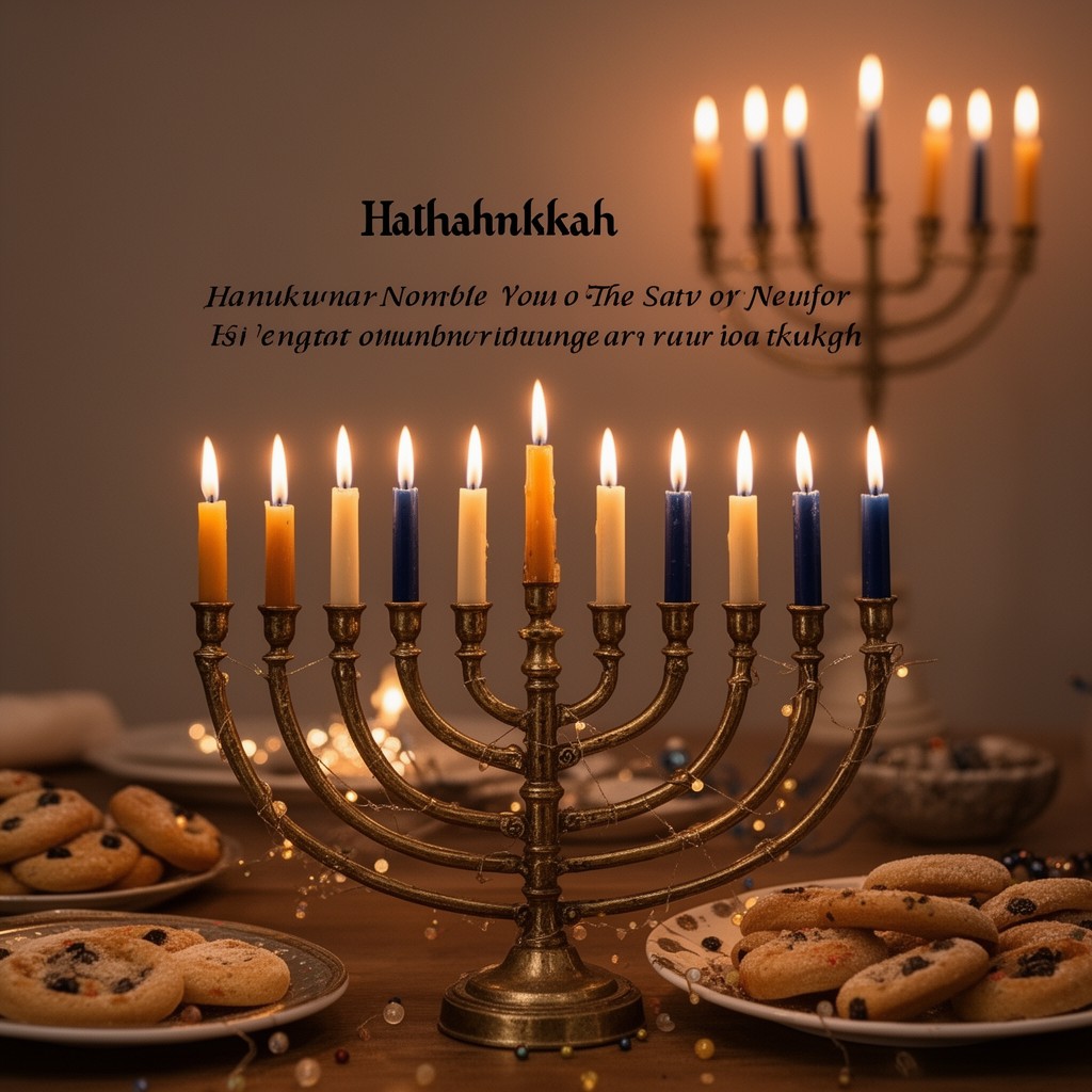 AI-generated illustration of Hanukkah