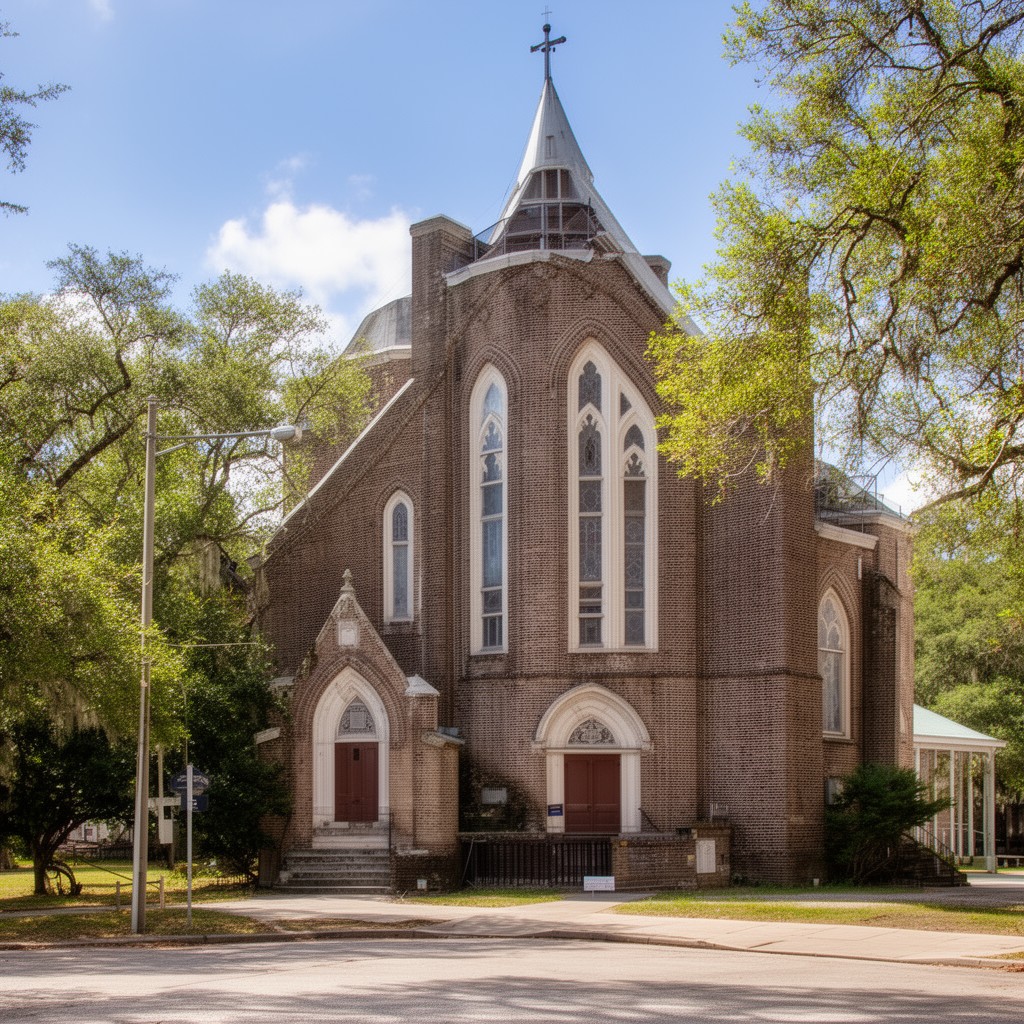 AI-generated illustration of St. Luke’s Episcopal Church (Marianna, Florida)