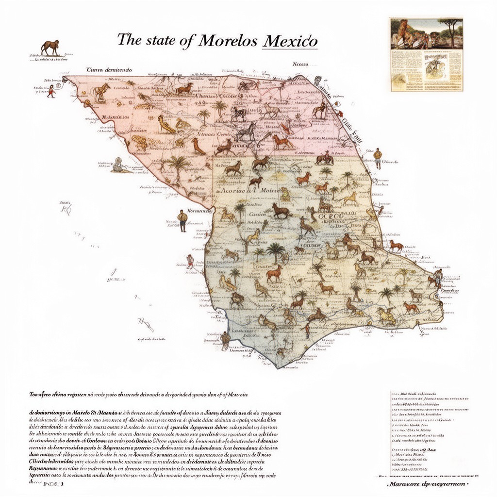 AI-generated illustration of state of Morelos, Mexico