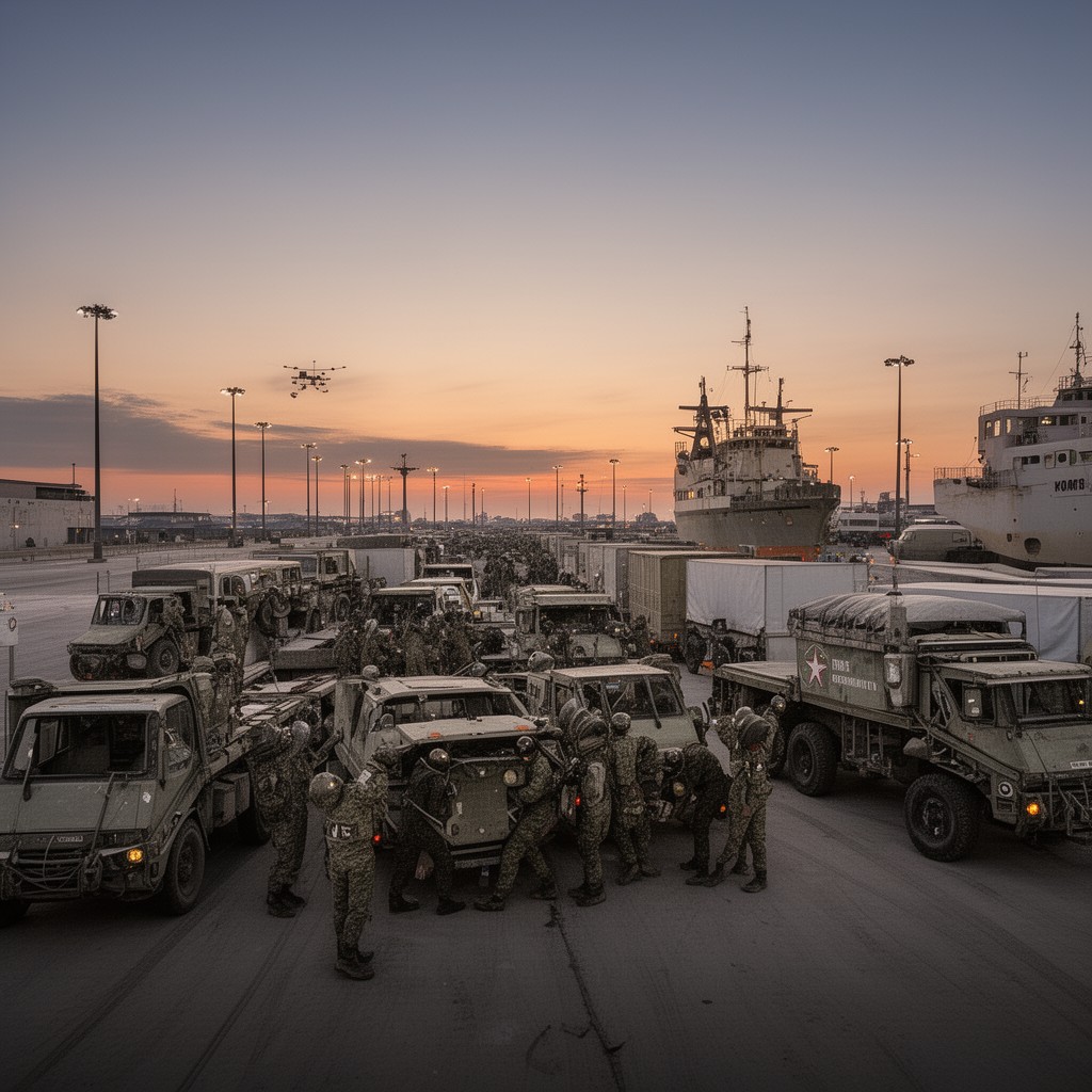 AI-generated illustration of Military Surface Deployment and Distribution Command
