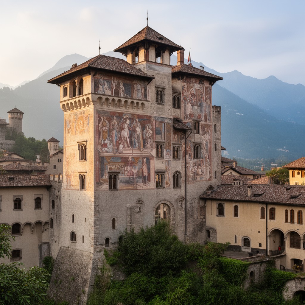 AI-generated illustration of Buonconsiglio Castle