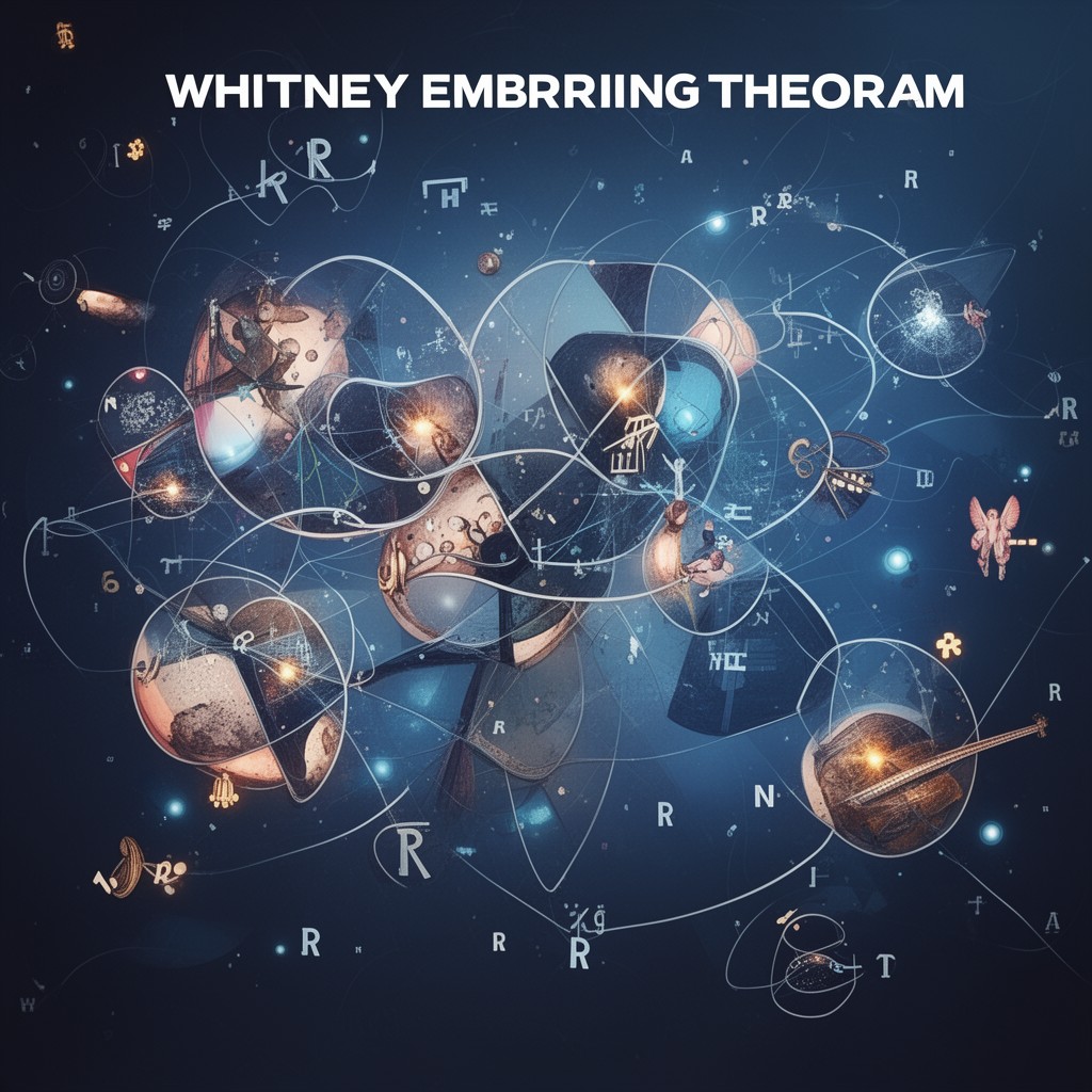 AI-generated illustration of Whitney embedding theorem