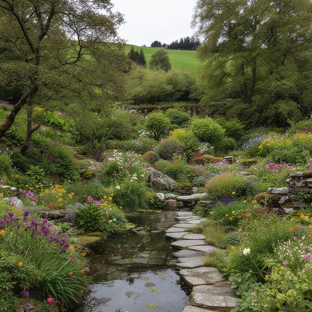 AI-generated illustration of Branklyn Garden