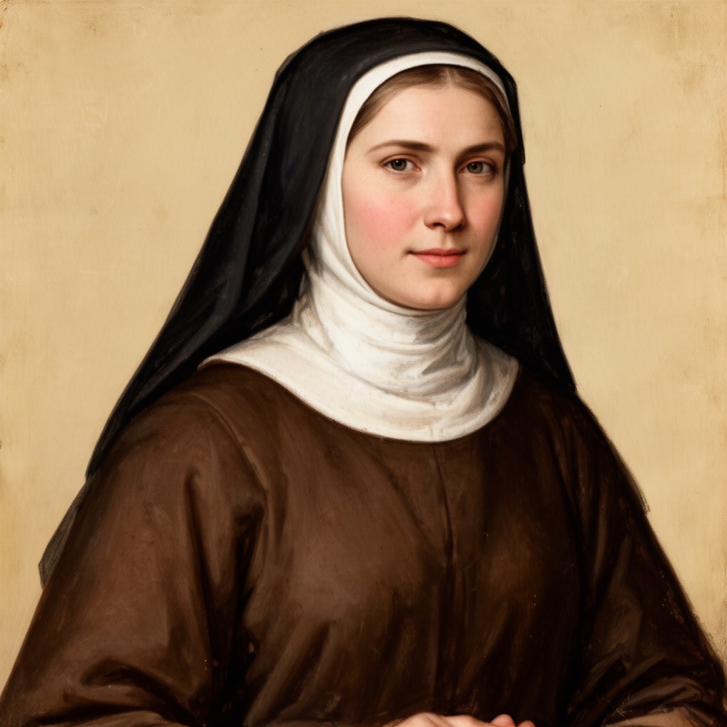 AI-generated illustration of Cristina, Anglo-Saxon nun