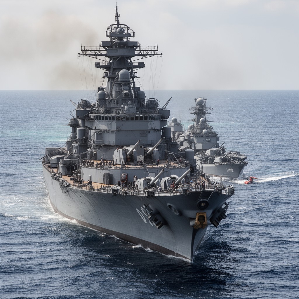 AI-generated illustration of Kongō-class battlecruiser