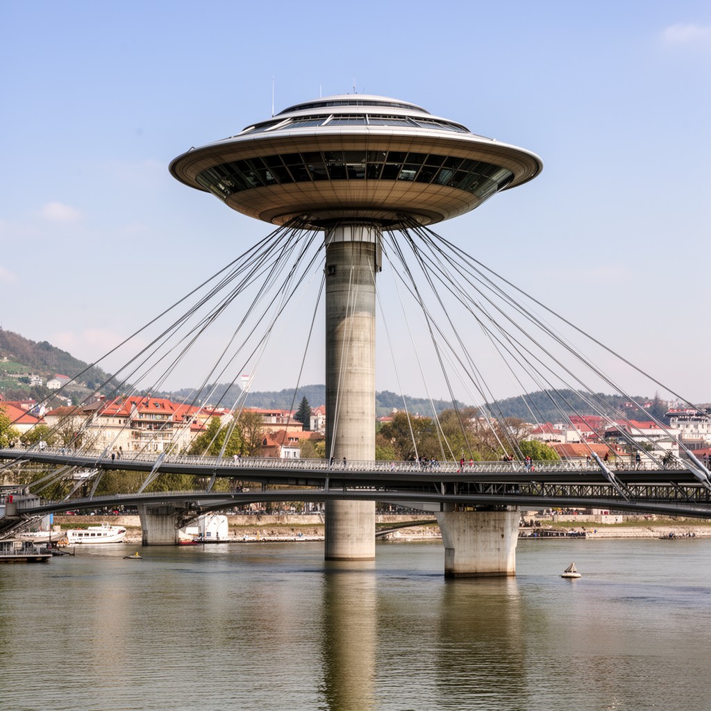 AI-generated illustration of UFO Bridge