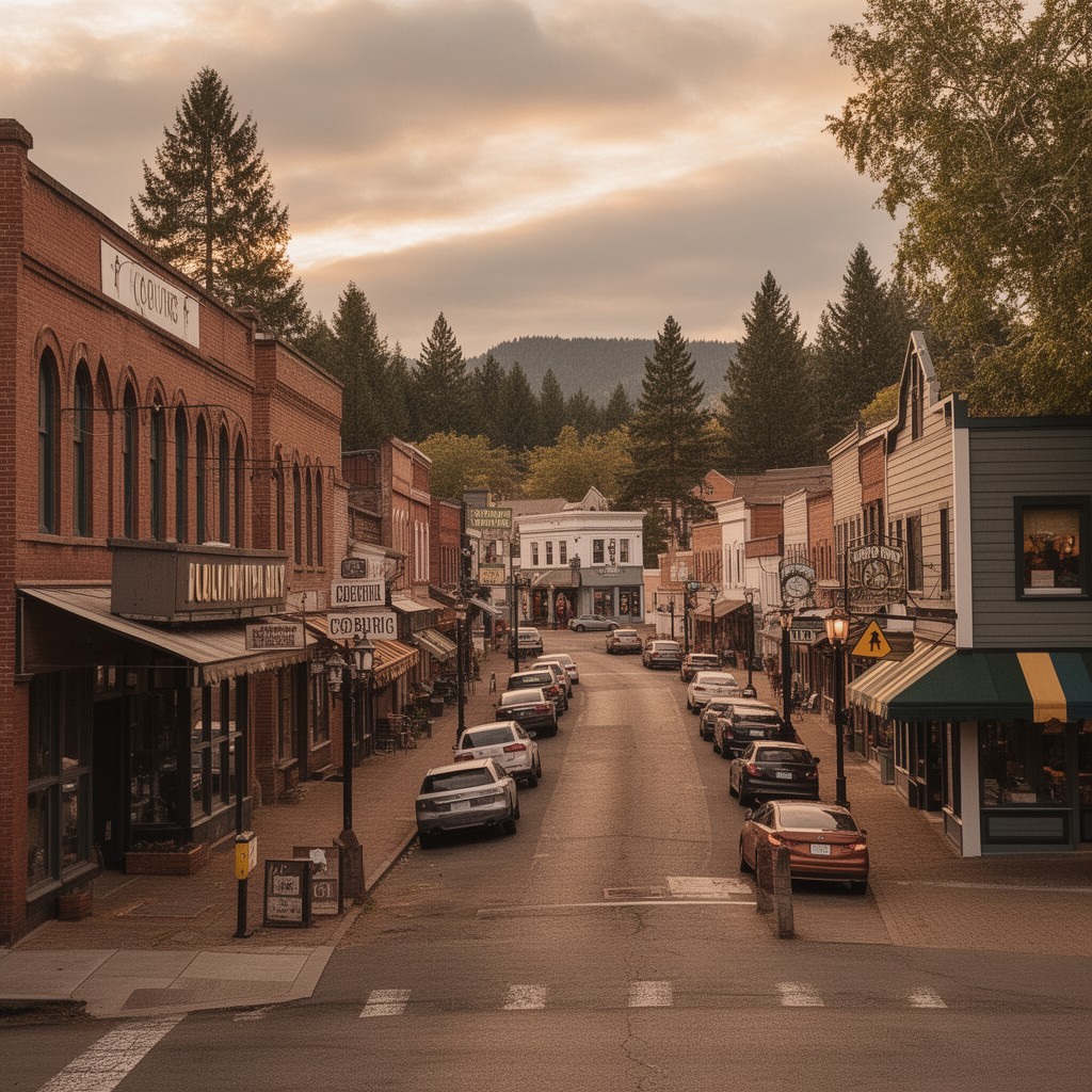 AI-generated illustration of Coburg, Oregon