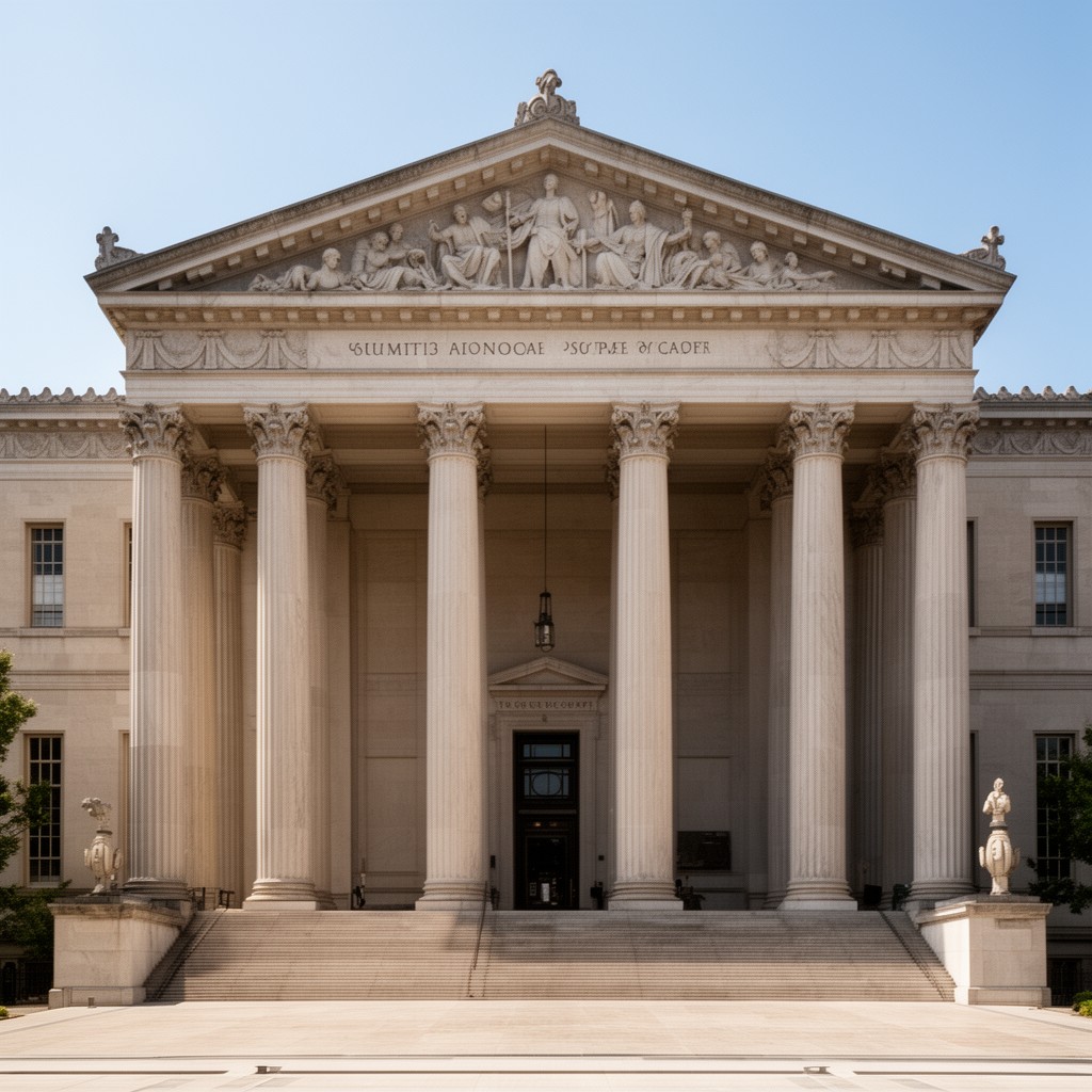 AI-generated illustration of United States Supreme Court cases of the Burger Court
