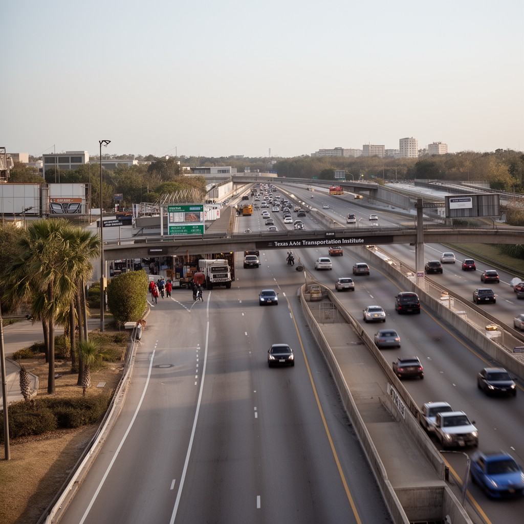 AI-generated illustration of Texas A&M Transportation Institute