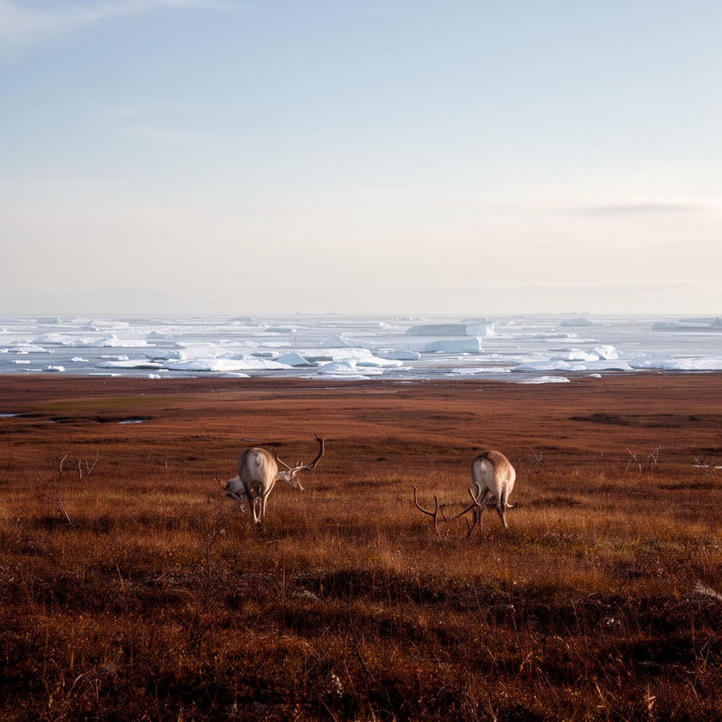 AI-generated illustration of Arctic coastal plain of Alaska