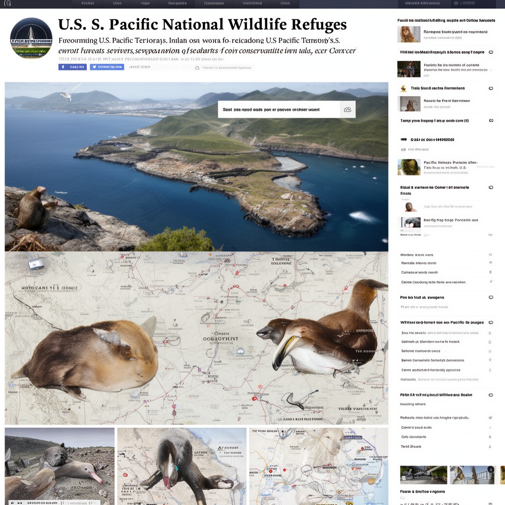 AI-generated illustration of U.S. Pacific national wildlife refuges