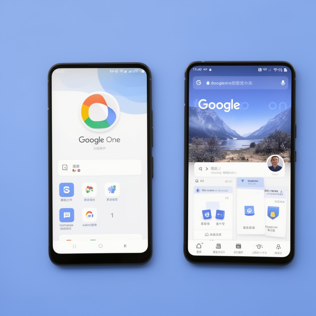 AI-generated illustration of Google One Android app