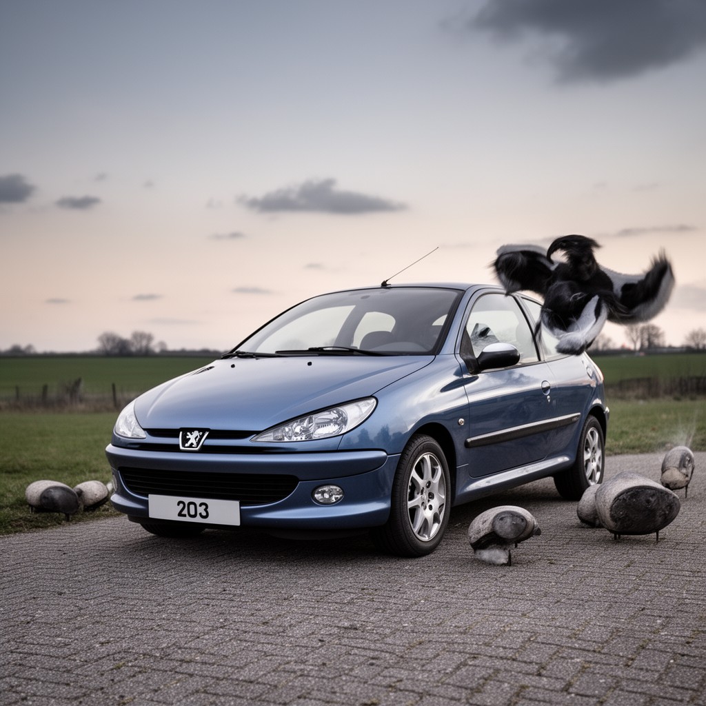 AI-generated illustration of Peugeot 206