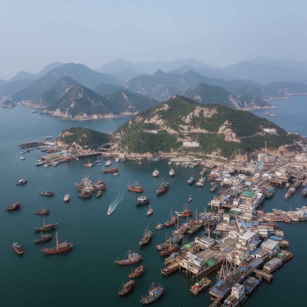 AI-generated illustration of Zhoushan Archipelago