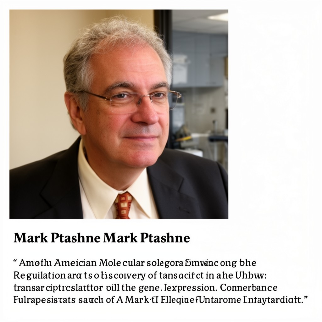 AI-generated illustration of Mark Ptashne