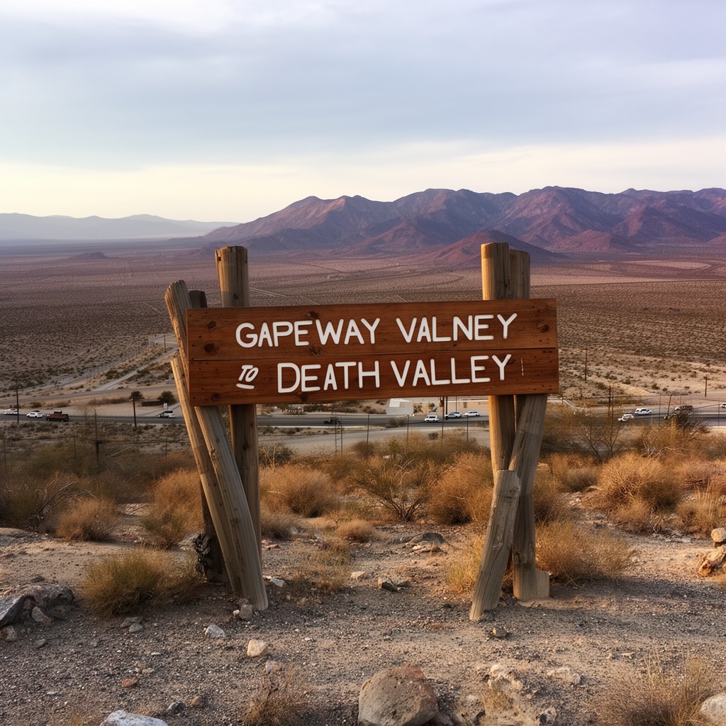 AI-generated illustration of Gateway to Death Valley