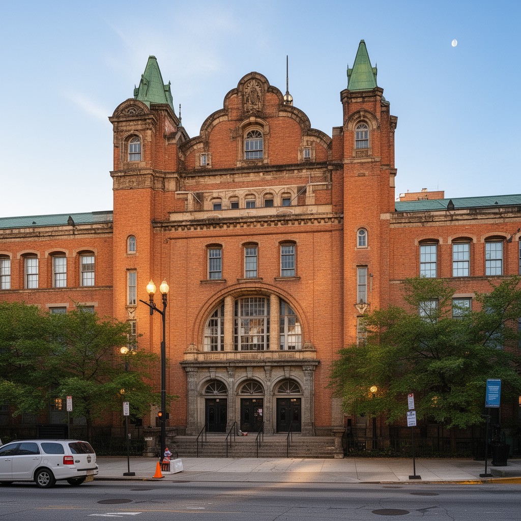 AI-generated illustration of Central High School, Philadelphia