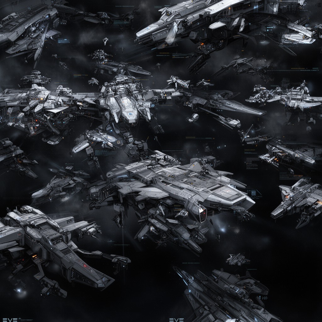 AI-generated illustration of EVE Online