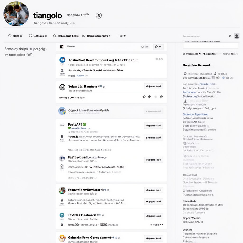 AI-generated illustration of tiangolo organization on GitHub